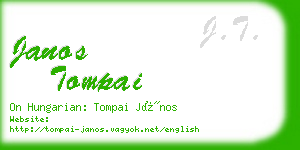 janos tompai business card